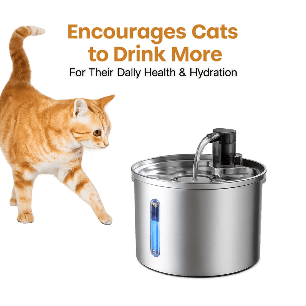 HydroPet™ Stainless Steel Cat Water Fountain — 3L